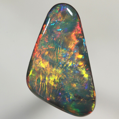 SOLID SEMI BLACK OPAL Bright red rolling flashes and a Fishscale Harlequin Pattern. With VIDEO  